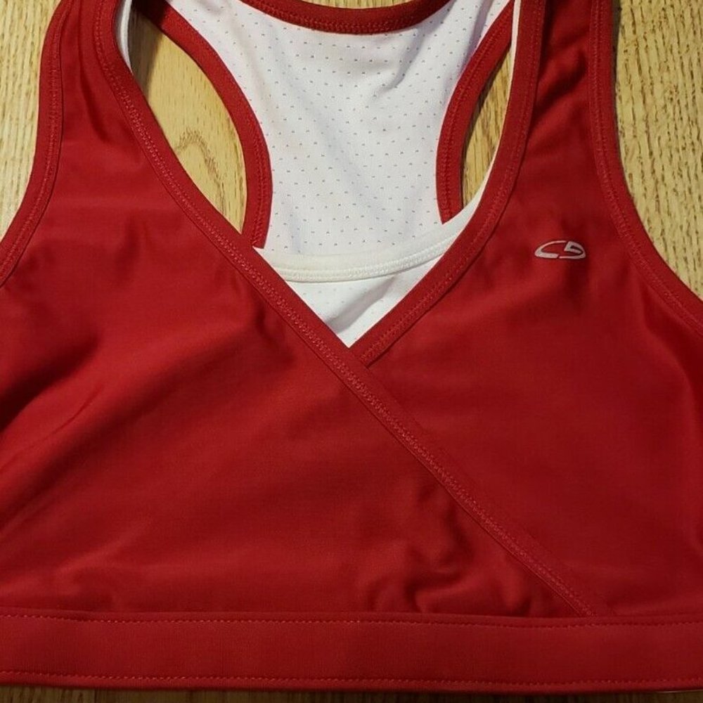 C9 by Champion Women's Sports Bra Size: Medium Red & White Athletic Reversible